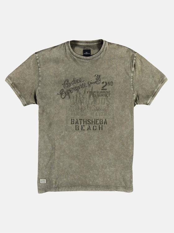 engbers Herren Rundhals T-Shirt Braunbeige 25137