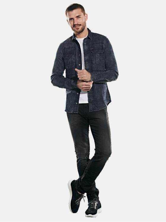 emilio adani Herren Hemd uni Grau 31774