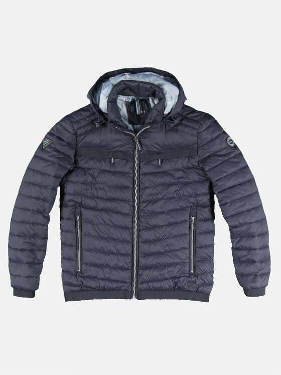 engbers Herren Steppjacke mit abnehmbarer Kapuze Saphirblau 31853