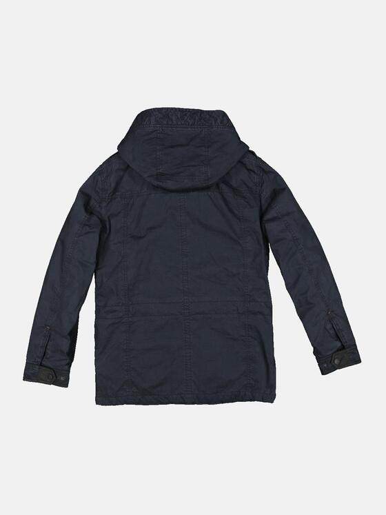 engbers Herren Baumwoll-Jacke mit abnehmbarer Kapuze Saphirblau 33564