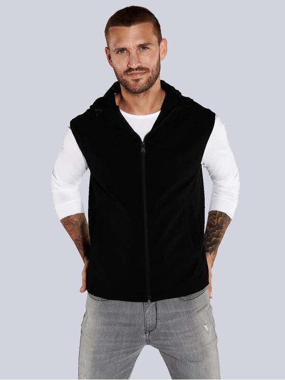 emilio adani Herren Sakko-Weste slim fit Schwarz 35589