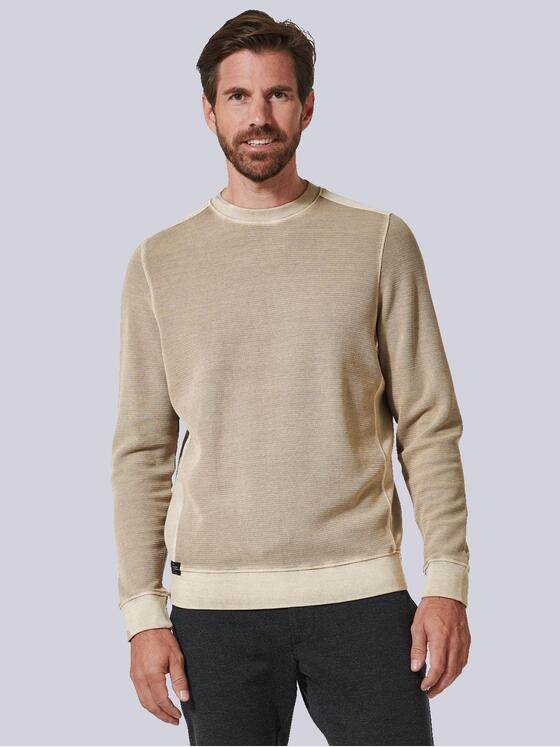 engbers Herren Sweatshirt strukturiert Beige 35314