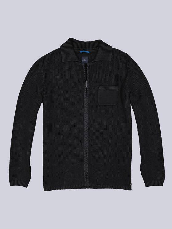 engbers Herren Cardigan strukturiert Grau 34136