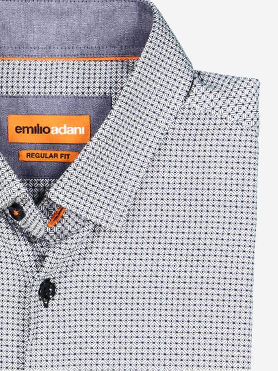 emilio adani Herren Langarm-Hemd regular Schwarz 37673