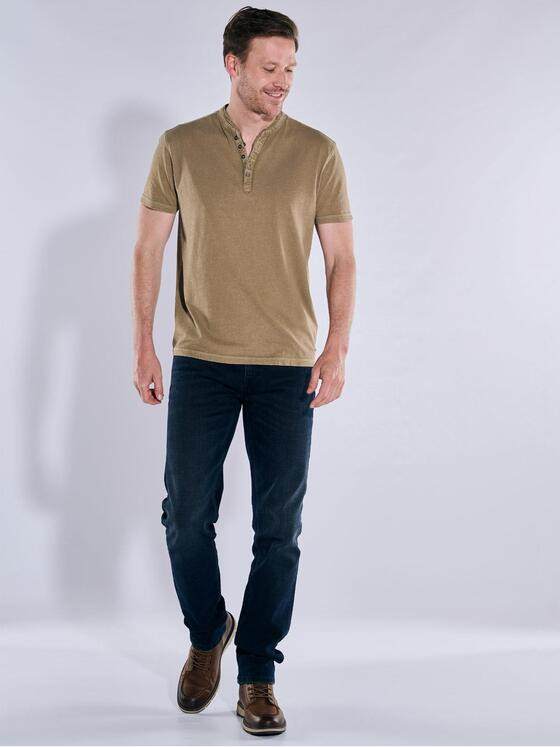engbers Herren Henley-Shirt uni Braun 37304