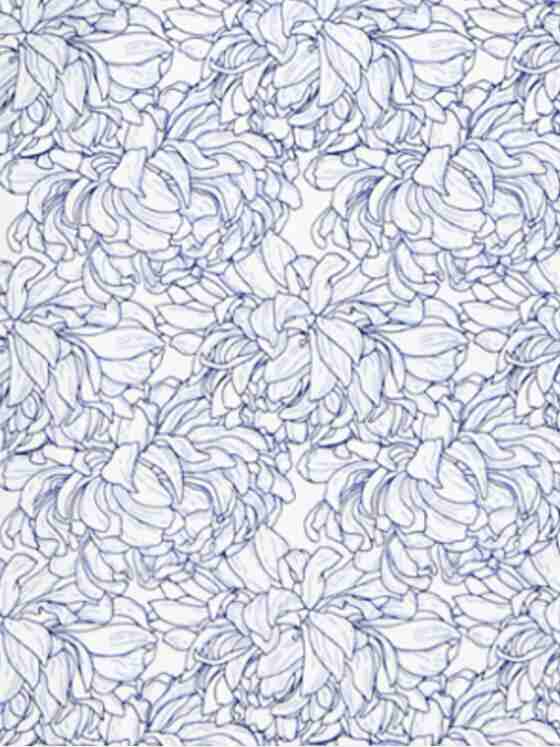 engbers Herren Langarm-Hemd mit floralem Print Himmelblau 33466