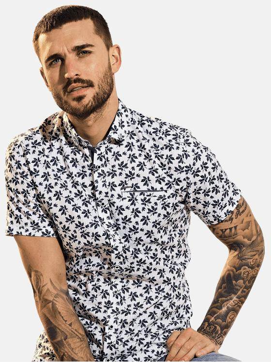 emilio adani Herren Hemd kurzarm Blau 32348
