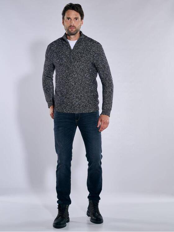 engbers Herren Pullover mit Troyerkragen Schwarz 38018