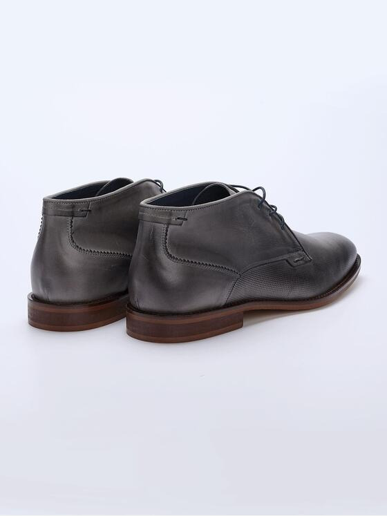 emilio adani Herren Halbschuh  aus Leder Grau 36567