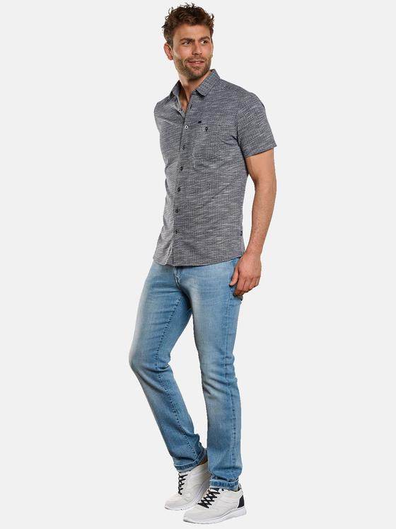 engbers Herren Kurzarm-Hemd aus Jersey Marineblau 33054