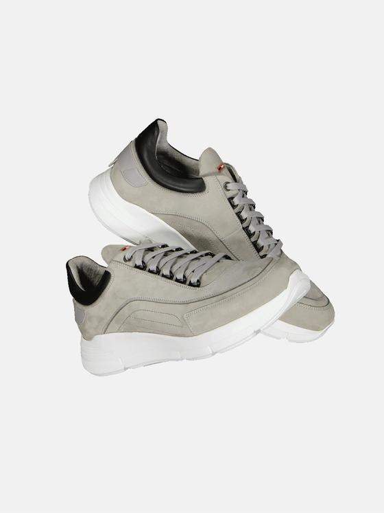 emilio adani Herren Sneaker aus Nubukleder Grau 32659