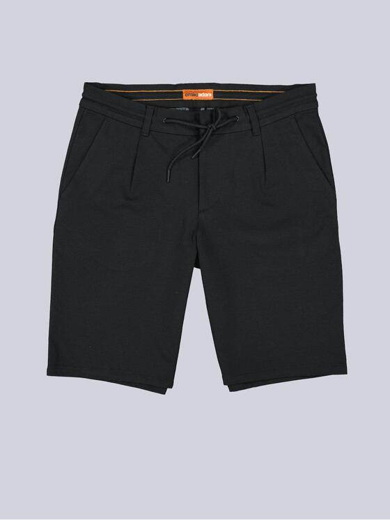 emilio adani Herren Chino Bermuda mit Tunnelzug Schwarz 38618