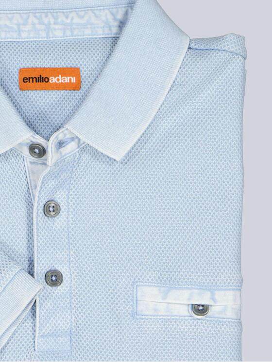 emilio adani Herren Polo-Shirt strukturiert Blau 38626
