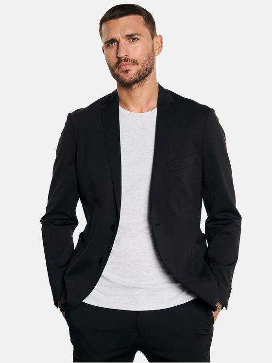 emilio adani Herren Anzugsakko slim fit Schwarz 35372