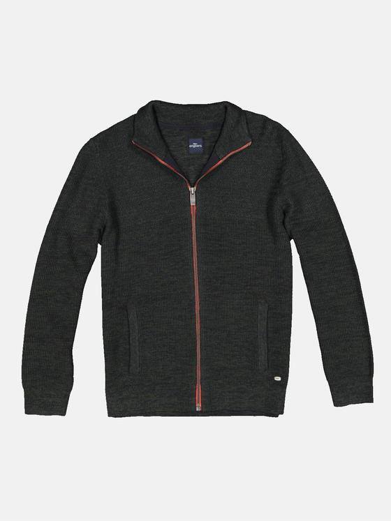 engbers Herren Strickjacke mit Stehkragen Oliv 33849