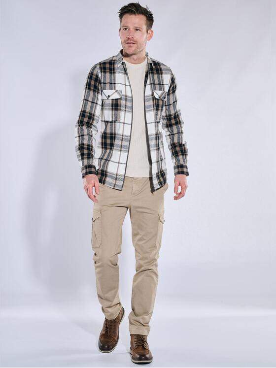 engbers Herren Overshirt kariert Braunbeige 38178