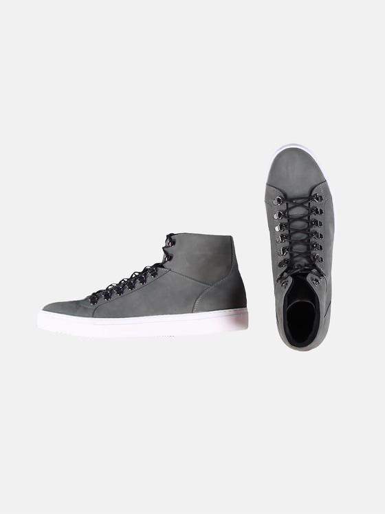 emilio adani Herren High-Sneaker in Nubuk-Qualität Grau 30443