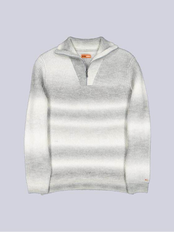 emilio adani Herren Pullover Polokragen Silbergrau 39740