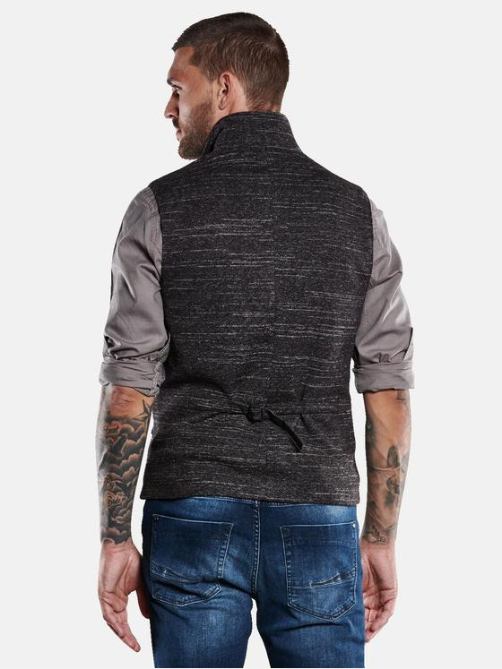emilio adani Herren Sakko-Weste mit Zipper Grau 33314