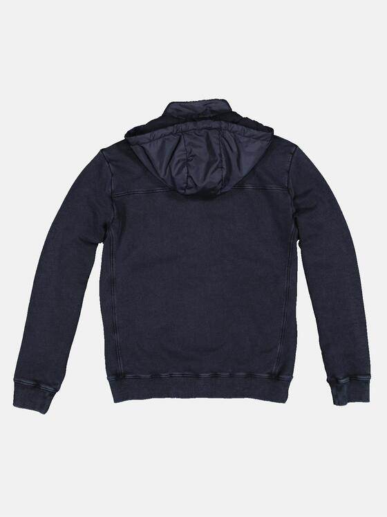 engbers Herren Sweatjacke aus Materialmix Saphirblau 33361