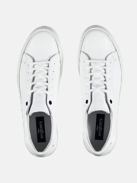 engbers Herren Sneaker weiß aus Rindsleder Reinweiss 29404