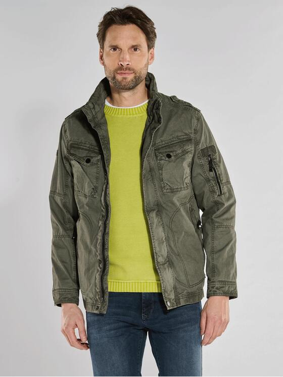 engbers Herren Baumwoll-Jacke regular Oliv 36176