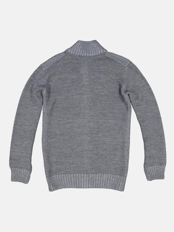 engbers Herren Strickjacke strukturiert Grau 33940