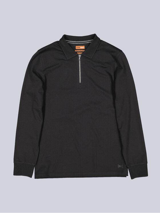 emilio adani Herren Poloshirt langarm Schwarz 39216