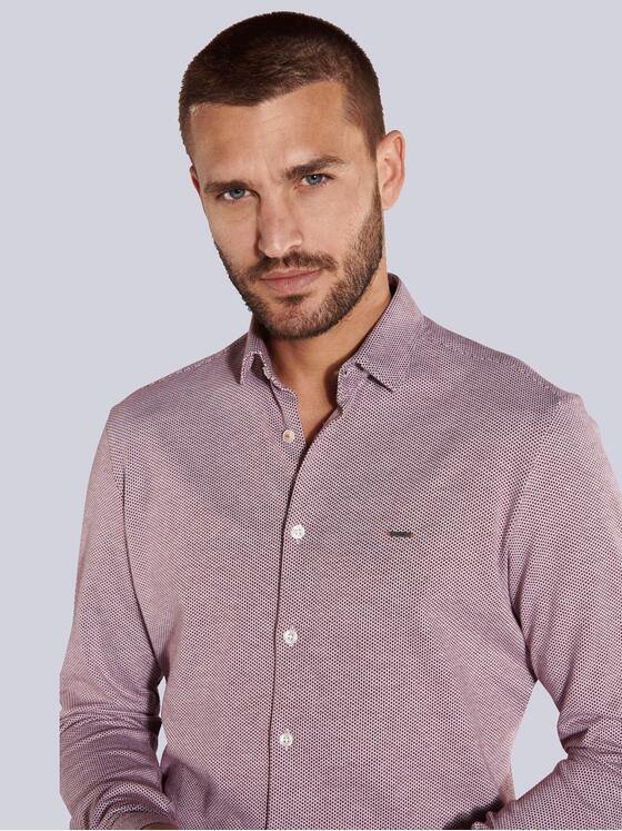 emilio adani Herren Langarm-Hemd slim fit Rot 36025