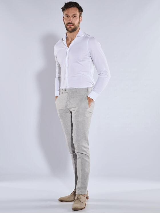 emilio adani Herren Anzug-Hose mit Leinenanteil Grau 36547