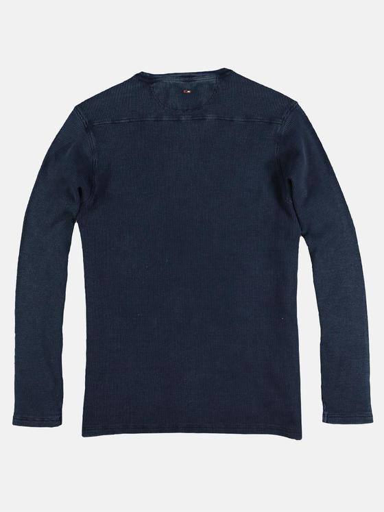 emilio adani Herren Rundhals Shirt aus reinem Baumwollmaterial Blau 30142
