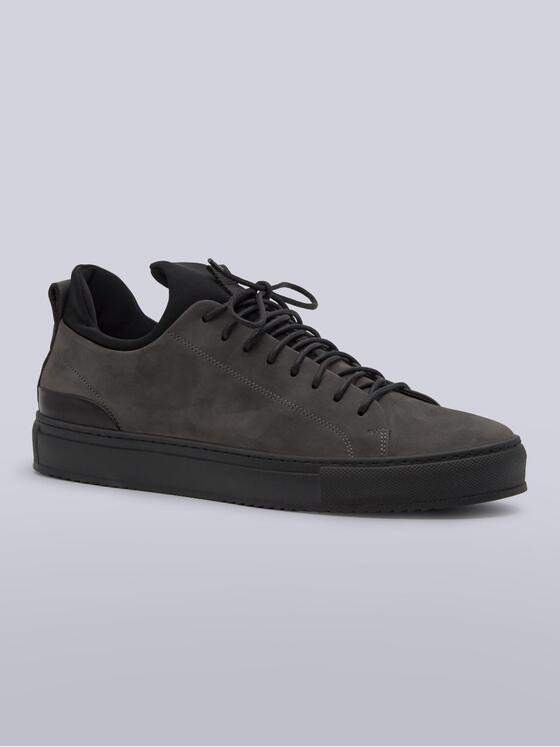 emilio adani Herren Sneaker aus Nubuk-Leder Anthrazit 39287