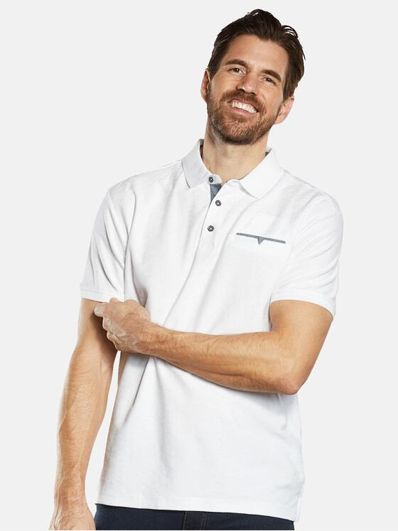engbers Herren Polo-Shirt uni Reinweiss 34521