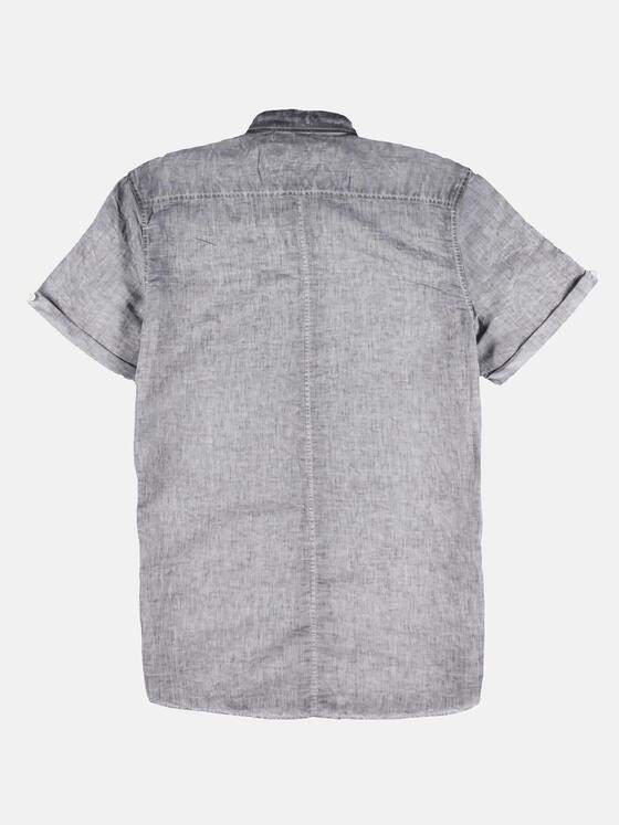 emilio adani Herren Sommerliches Halbleinenhemd Grau 29773