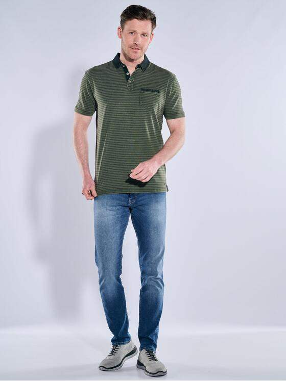 engbers Herren Polo-Shirt gestreift Khaki 38968
