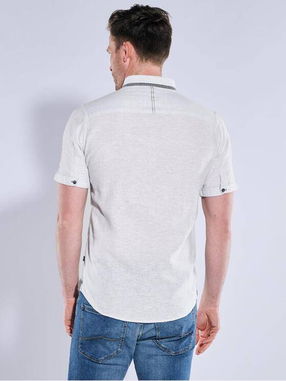 engbers Herren Kurzarm-Hemd mit Leinenanteil Silbergrau 38646