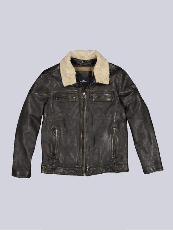 engbers Herren Lederjacke regular Braun 35444