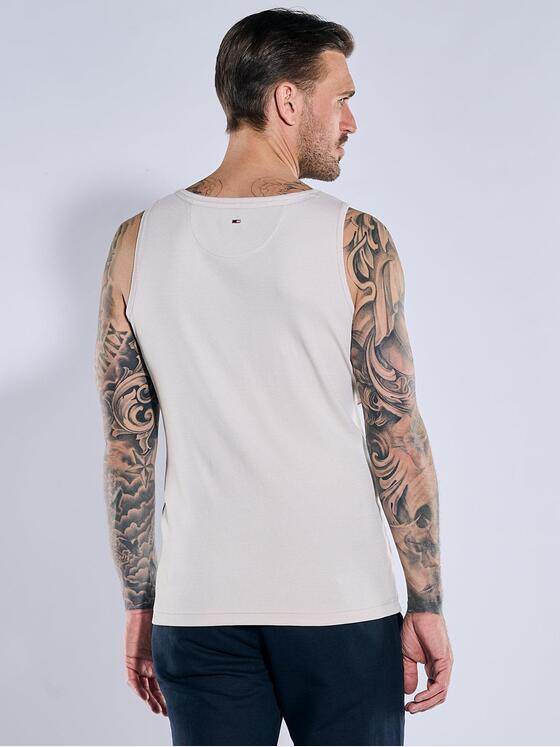 emilio adani Herren Rundhals T-Shirt Beige 38937
