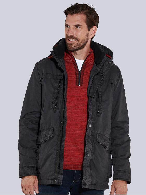 engbers Herren Parka mit abnehmbarer Kapuze Grau 35587