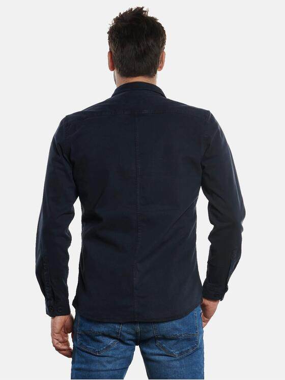 engbers Herren Langarm-Hemd uni Marineblau 32612