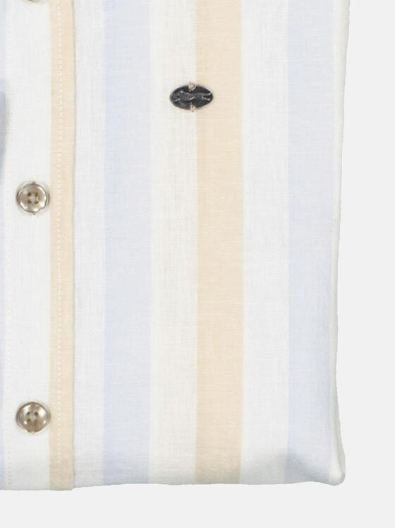 engbers Herren Langarm-Hemd mit Leinenanteil Blau 36584