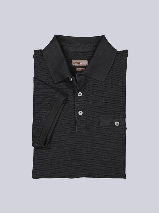 emilio adani Herren Poloshirt mit versteckter Brusttasche Anthrazit 40768