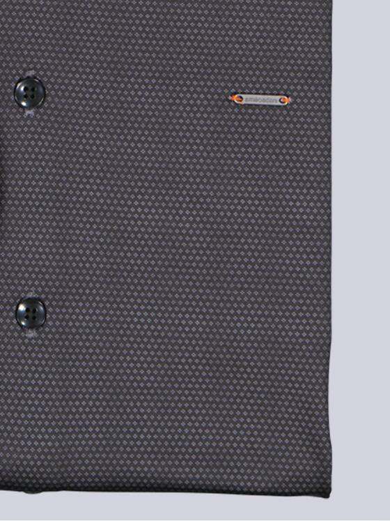 emilio adani Herren Langarm-Hemd gemustert Schwarz 39604