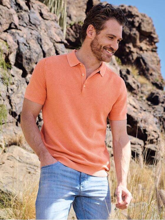 engbers Herren Modisches Strick-Polo Orange 40644