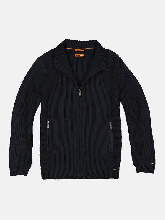 emilio adani Herren Cardigan strukturiert Blau 33814