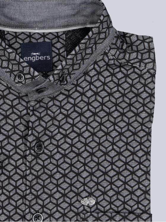 engbers Herren Kurzarm-Hemd slim fit Schwarz 36325