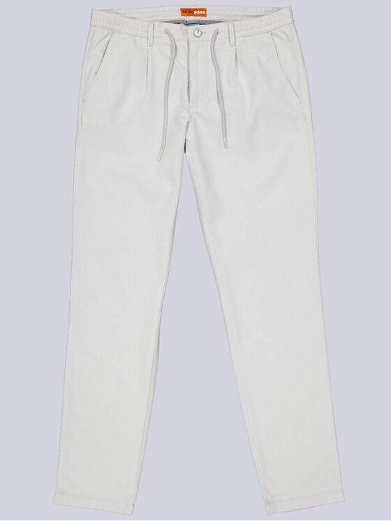 emilio adani Herren Chino-Hose mit Tunnelzug Hellgrau 40351