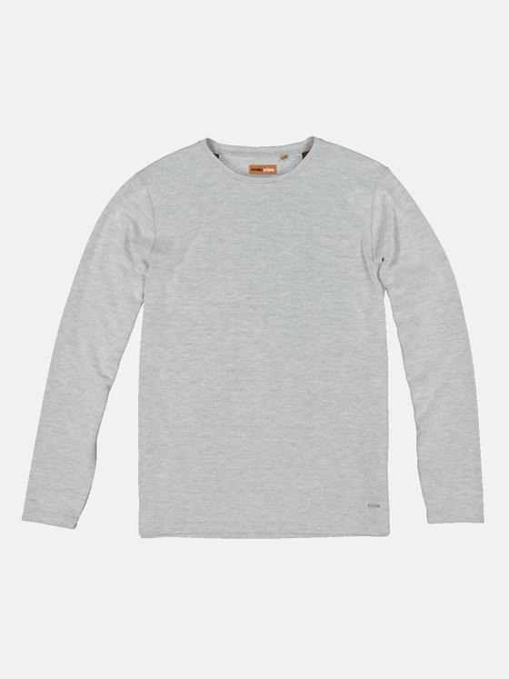 emilio adani Herren Langarm-Shirt uni Grau 34100