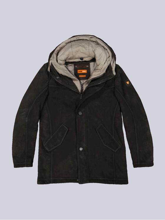 emilio adani Herren Lederparka Braun 35434