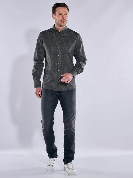 ENGBERS GERMANY Herren Langarm-Hemd slim fit Grau 37874